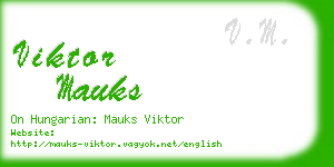 viktor mauks business card